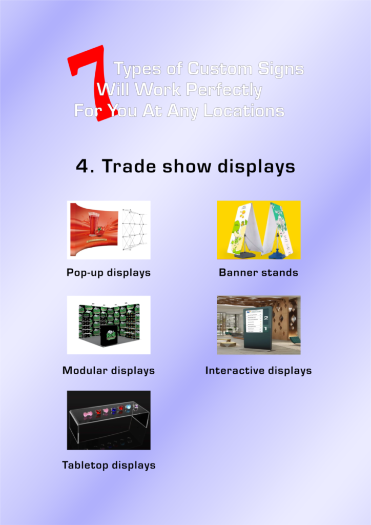 what 7 types of custom signs will work exactly at the right place 4